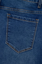 Yusra Seam Detail Shift Jeans by Threaded Pear, featuring stylish stitching and a classic denim design.
