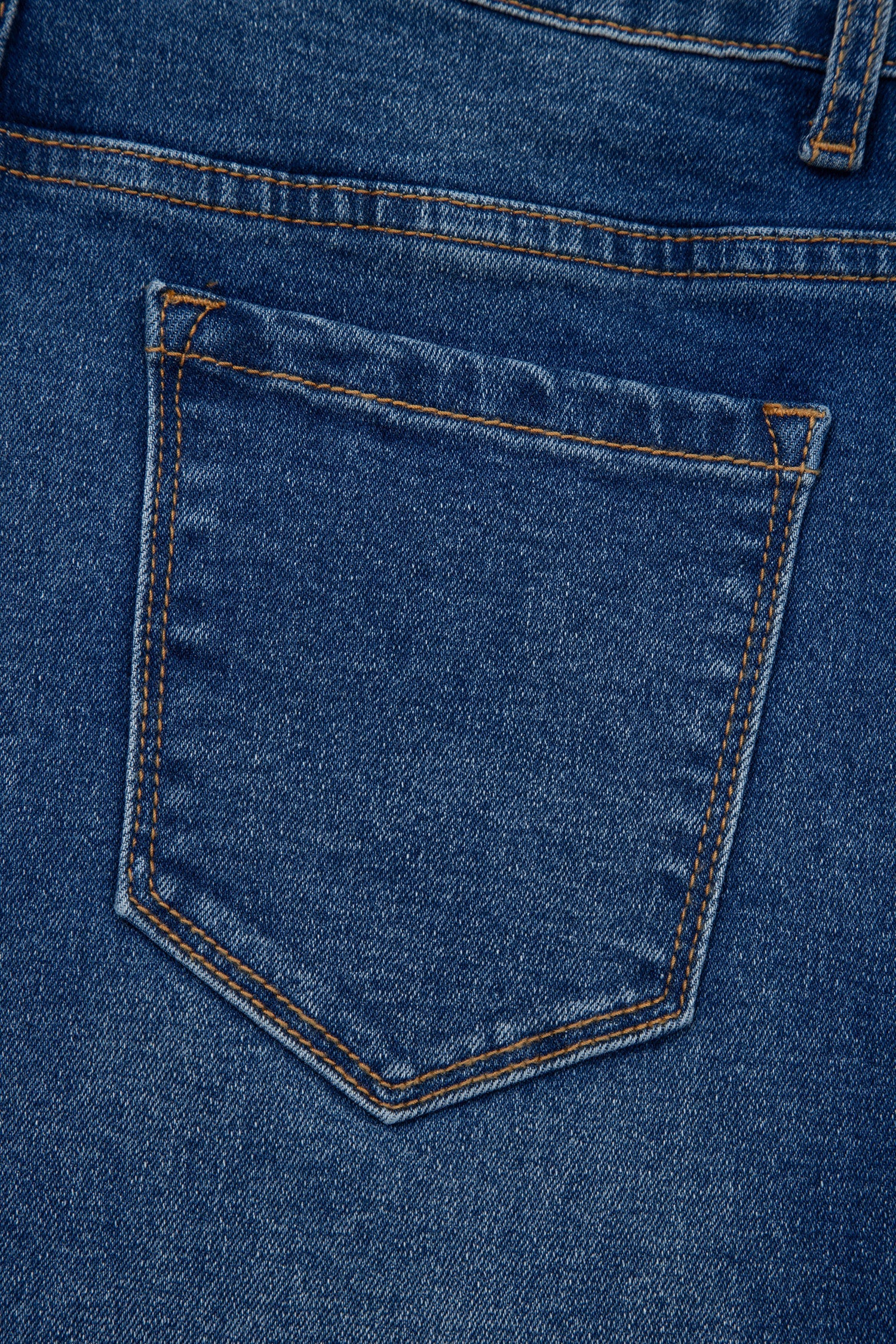 Yusra Seam Detail Shift Jeans by Threaded Pear, featuring stylish stitching and a classic denim design.