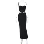 Women's spaghetti straps chest wrap fashion hip suit by LadyShow.Store, featuring a stylish and trendy design with a fitted silhouette.