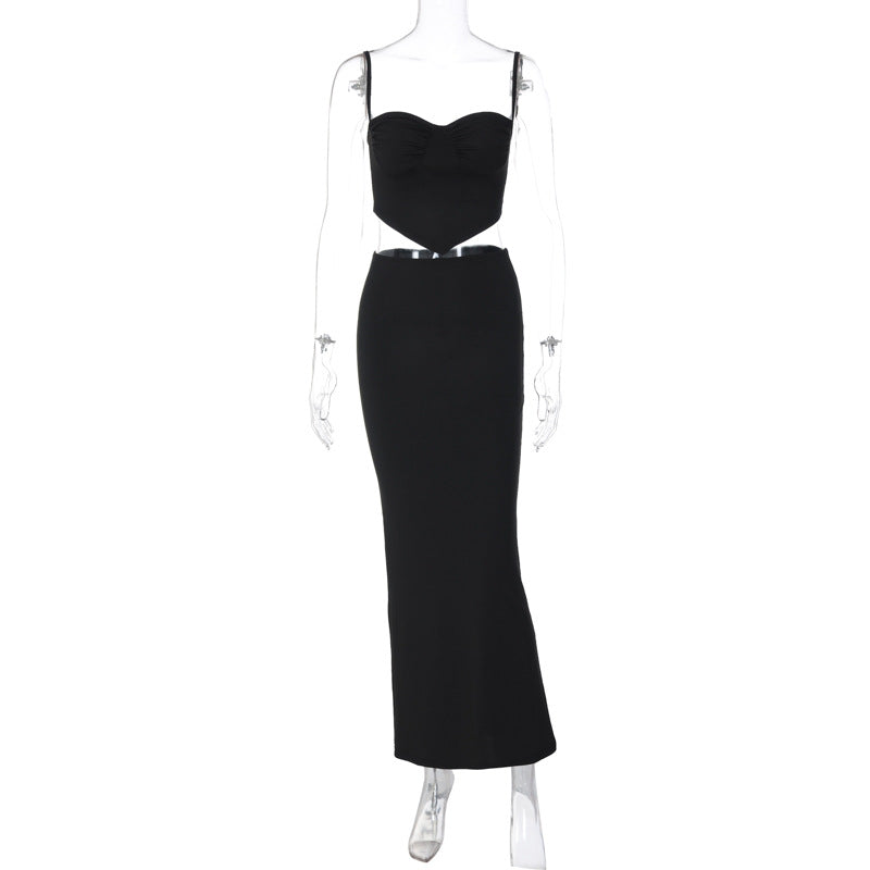 Women's spaghetti straps chest wrap fashion hip suit by LadyShow.Store, featuring a stylish and trendy design with a fitted silhouette.