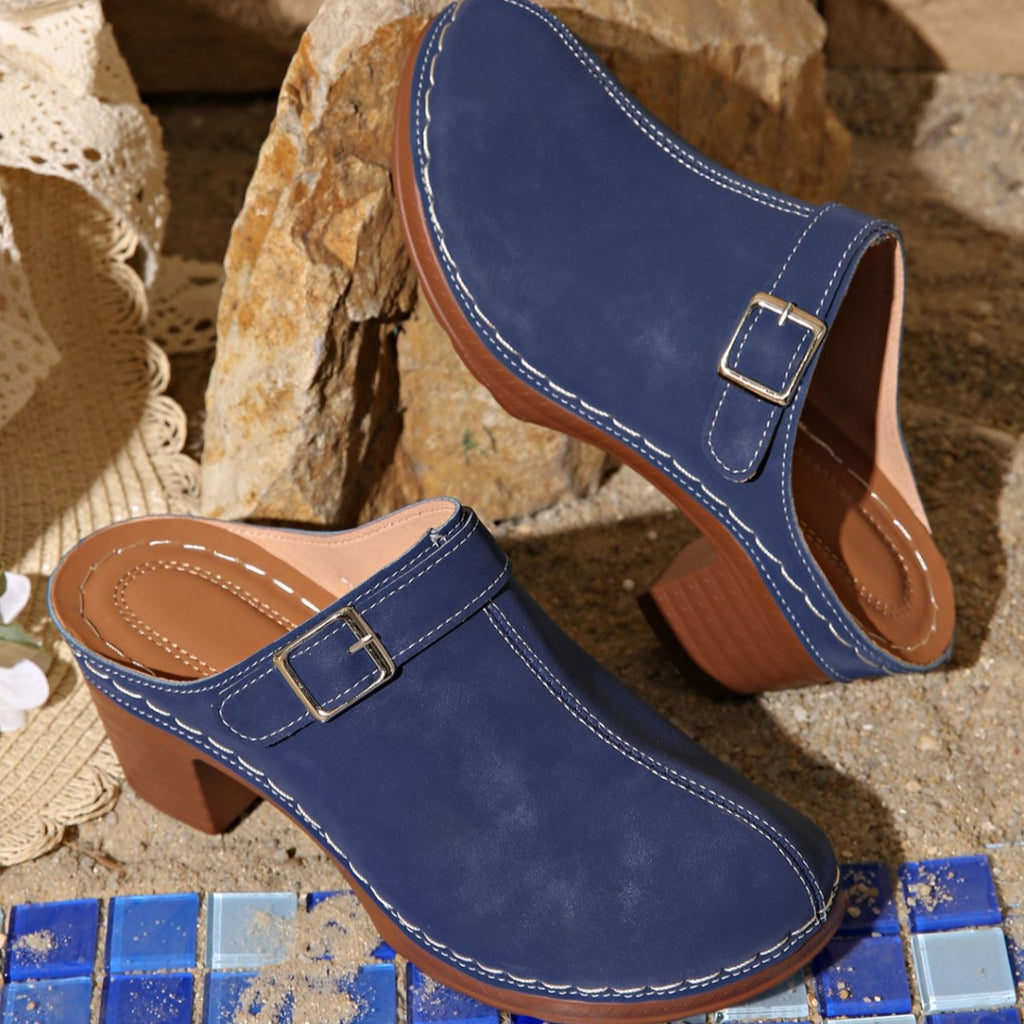 Women's round toe platform slip-on comfort shoes by Trendsi, lightweight daily footwear with a stylish, supportive design.