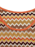 Women's zigzag knit tank top and shorts two-piece lounge set by Trendsi, featuring a cozy, stylish knit fabric in a zigzag pattern.