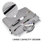 Plush Fashion Hub 13-15.6 inch laptop bag with shoulder strap, black carrying case for business, school, or leisure use