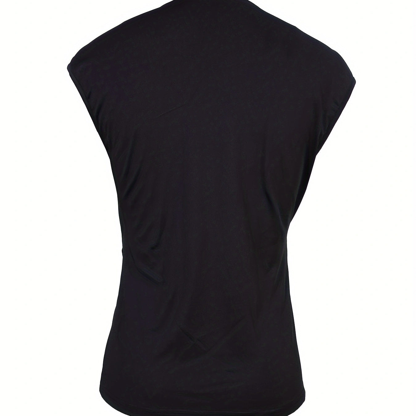 Women's sleeveless collar shirt top by FitiqueFit featuring a unique casualwear design, shown in a stylish and comfortable fit.
