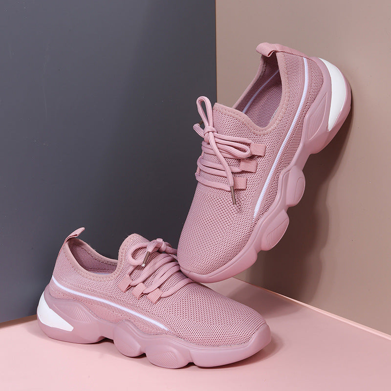 Plush Fashion Hub breathable flying woven mesh sneakers for men, designed for running and casual wear.