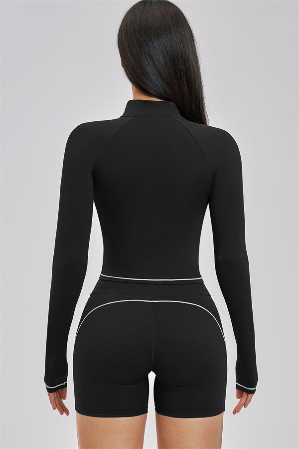 Fitglutes Activewear Unbound Jacket Shorts 2-piece set showing stylish workout jacket and matching shorts on a model