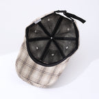 Women's striped checkered embroidered baseball cap by FitiqueFit featuring a casual style and multiple color options.