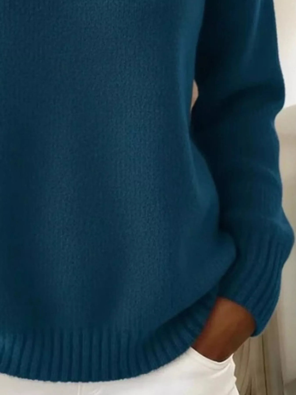 Plus size Trendsi full size dropped shoulder sweater with button details and a relaxed fit, featuring a cozy knit texture.