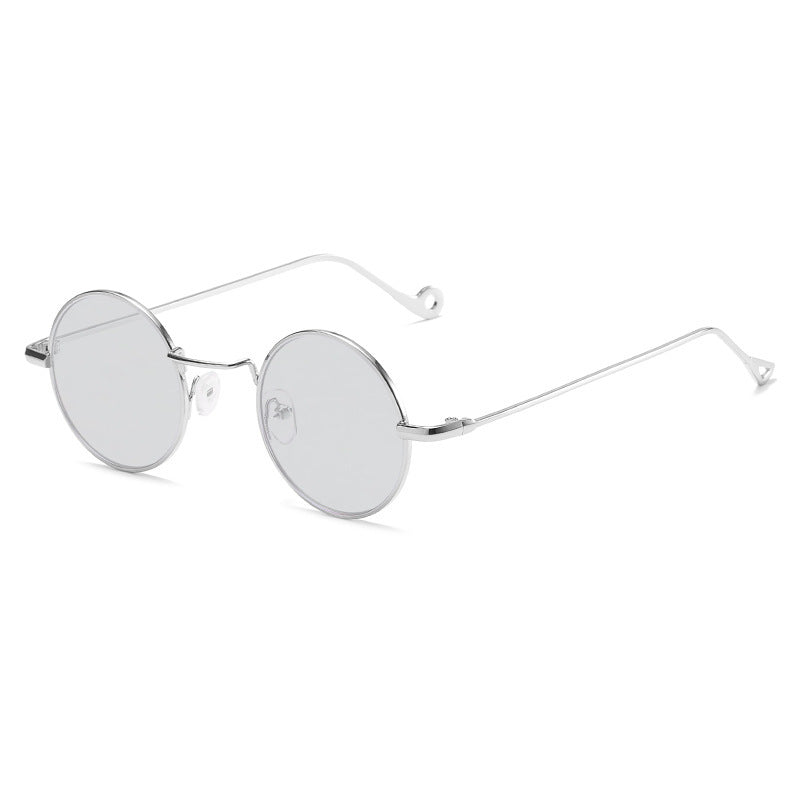 Plush Fashion Hub steampunk sunglasses with retro round gothic shades and metal frame, vintage-inspired eyewear for unique style.