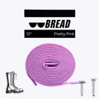Pink elastic shoelace by Plush Fashion Hub, close-up of flexible, colorful laces suitable for casual shoes.
