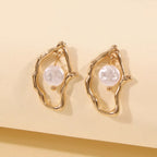 18K Gold-Plated Pearl Earrings