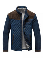 Plus size men's quilted snap-down jacket by Shopimist, showing the full front view with quilted fabric and snap buttons.