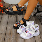 Open toe platform sandals by Shopimist featuring a chunky heel and stylish straps, perfect for summer fashion.