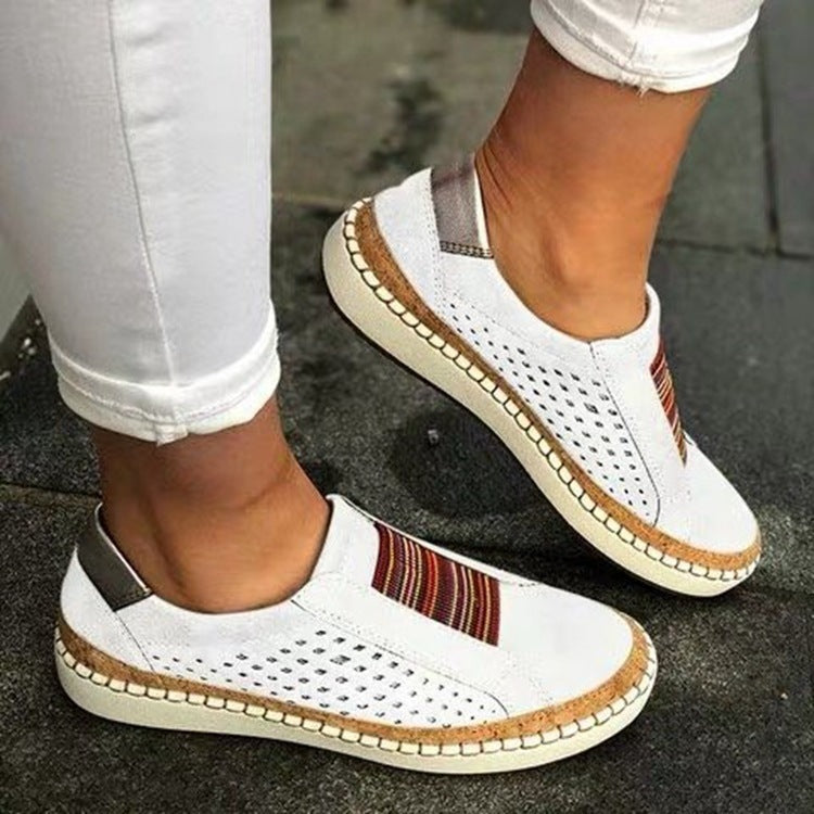 Large size casual canvas loafers for women by Plush Fashion Hub, featuring a comfortable, stylish design in European and American fashion style.
