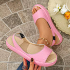 Open toe platform sandals by Shopimist featuring a chunky heel and stylish straps, perfect for casual or dressy outfits.