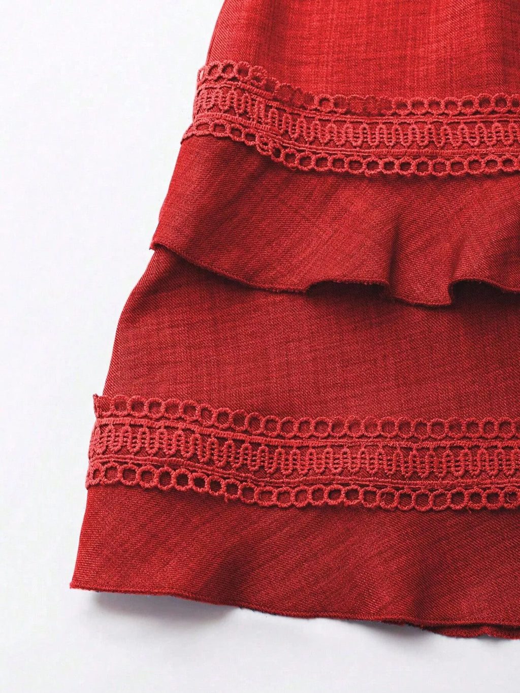 Lace detail v-neck mini dress by Shopimist with fitted silhouette and delicate lace accents on the neckline.