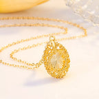Sterling silver pendant necklace from Shopimist featuring a sleek, polished design with a delicate chain and elegant pendant.