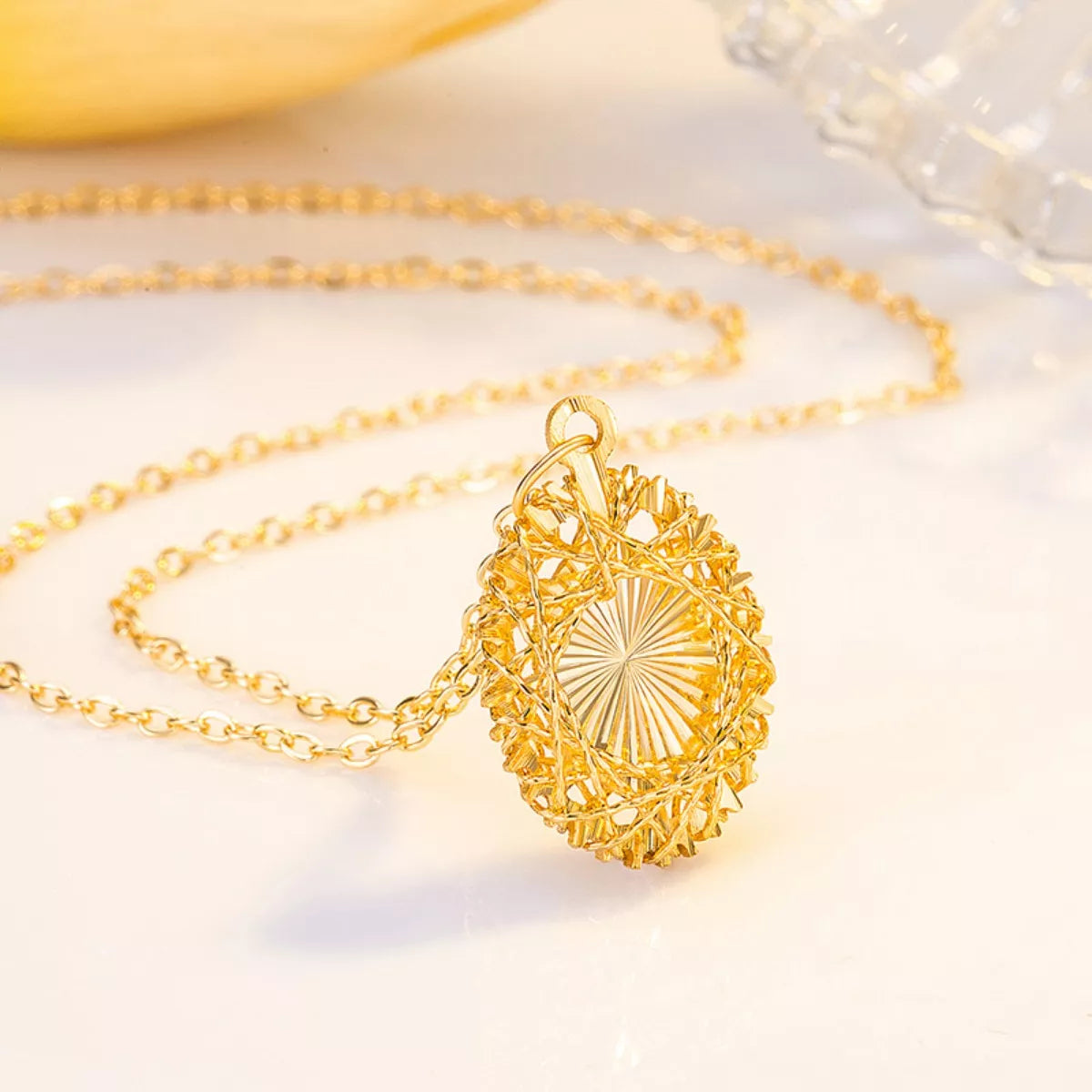 Sterling silver pendant necklace from Shopimist featuring a sleek, polished design with a delicate chain and elegant pendant.