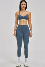 Fitglutes Activewear Zenith sports bra and leggings 2-piece set, black and gray gymwear with seamless fit for workout comfort