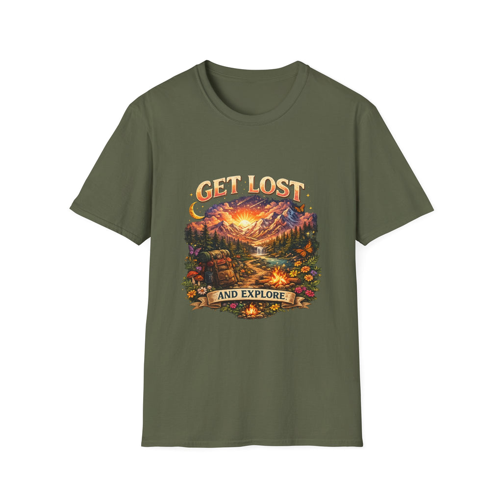 Unisex Softstyle T-Shirt by Printify featuring a comfortable fit and soft fabric, shown in a neutral color.