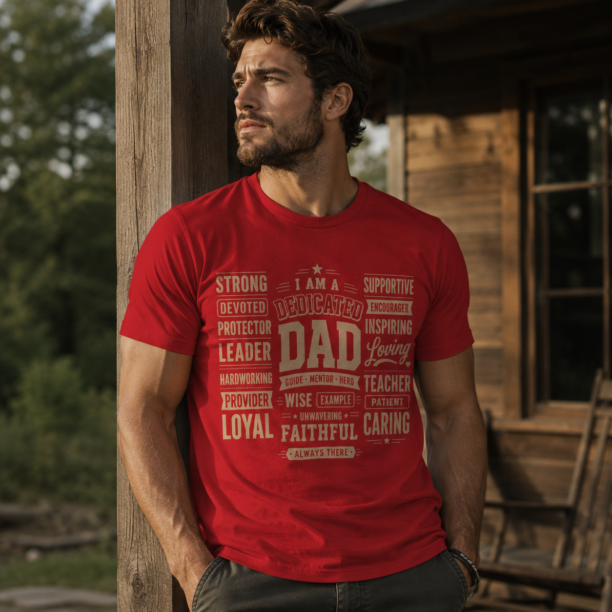 Black dedicated dad T-shirt from Wear Your Worship with bold white text: "I Am More Than a Title" in a casual fit.