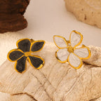 Shopimist flower open ring featuring a delicate floral design in sterling silver with intricate petal detailing.