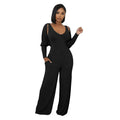 Modern Cape-Sleeve Tailored Jumpsuit