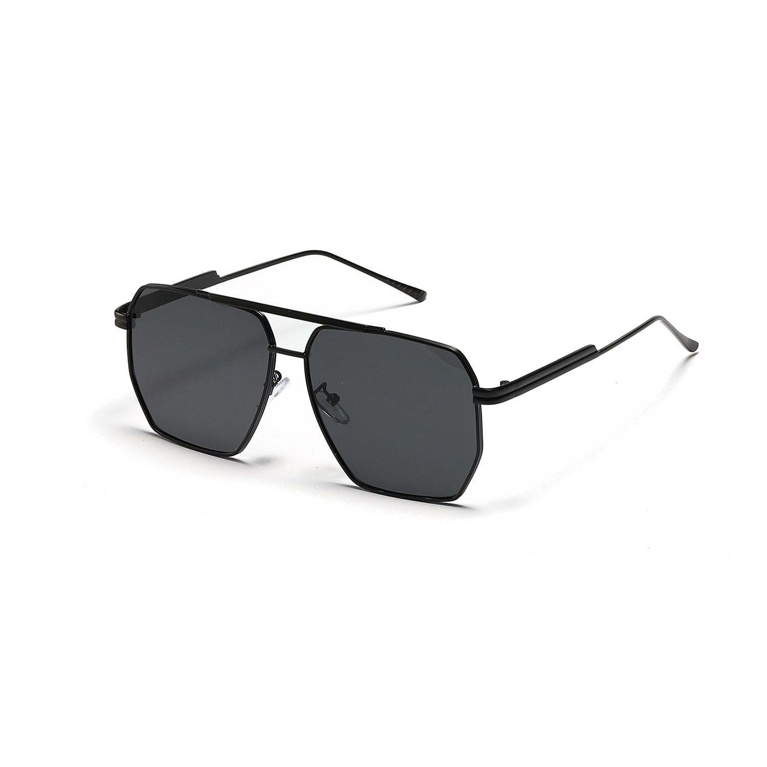 Large retro FitiqueFit double beam sunglasses with oversized frames and UV400 protection, stylish eye wear for a bold fashion statement.