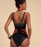 Women's FitiqueFit 2-piece swimsuit set with sleeveless top and wide-leg pants, perfect for beach or poolside wear.