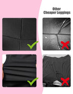 Three-pack of high-waisted biker yoga shorts by FitiqueFit, black and gray activewear with a snug fit and stretchy fabric.