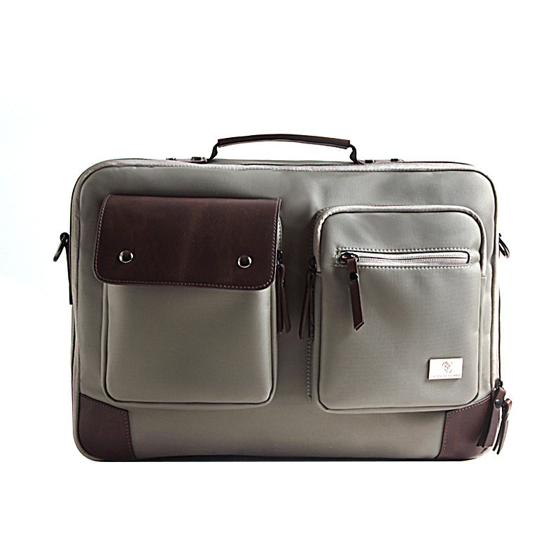 Plush Fashion Hub portable laptop bag with shoulder strap and briefcase style, designed for carrying laptops securely and stylishly.