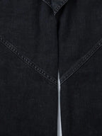 Men's wide leg denim jeans by Plush Fashion Shop, showing the relaxed fit and classic denim fabric on a neutral background.