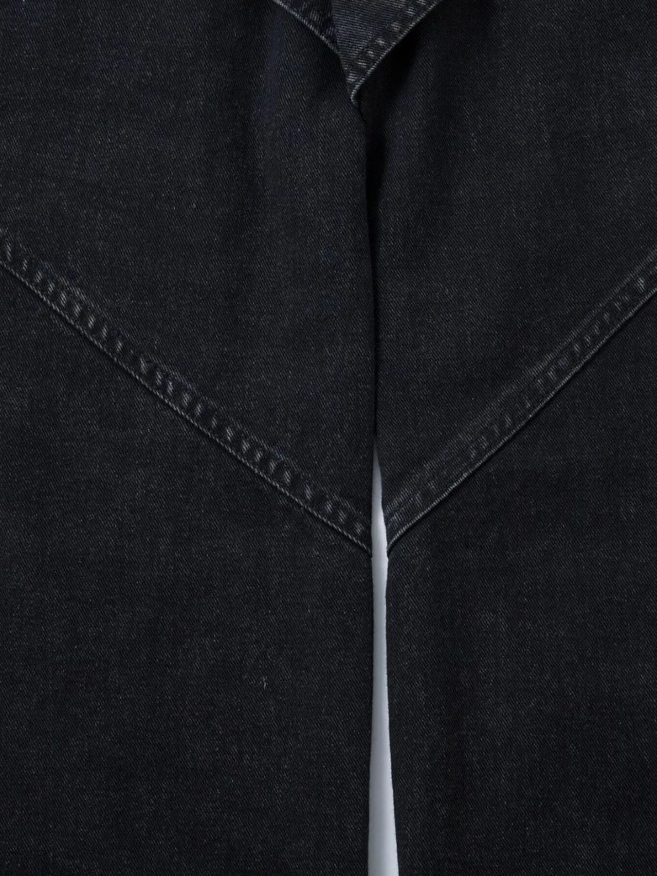 Men's wide leg denim jeans by Plush Fashion Shop, showing the relaxed fit and classic denim fabric on a neutral background.