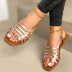 Shopimist open toe flats sandals with sleek design and comfortable straps, ideal for casual or dressy summer outfits.