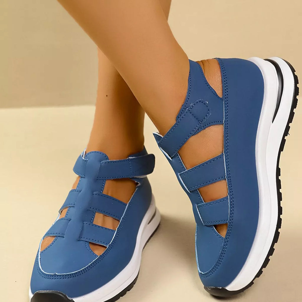 Shopimist cutout round toe platform sandals featuring chunky heels and open design, perfect for stylish summer footwear.