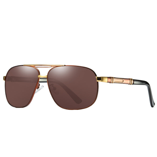 Black polarized driving sunglasses for men by Plush Fashion Hub, stylish designer eyewear with UV protection.
