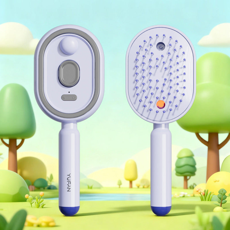 eprolo electric steam hair brush with mist, ionic straightening comb for shiny, smooth hair styling and reduced breakage