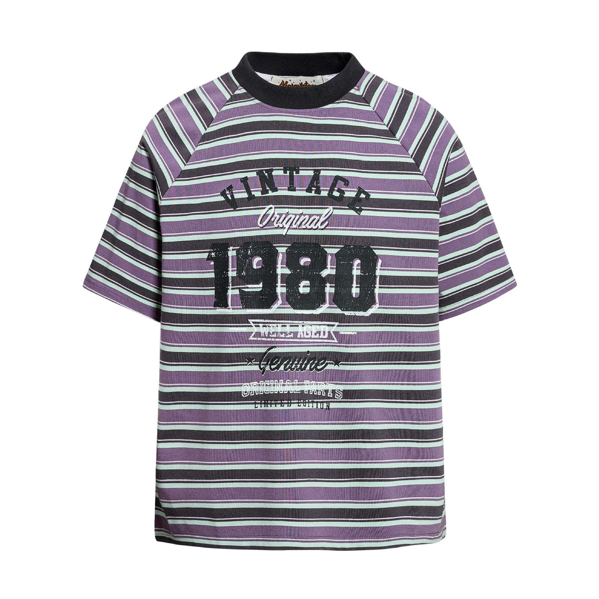 Eprolo striped short sleeve shirt with a classic pattern and casual fit, featuring a round neckline and vibrant colors.