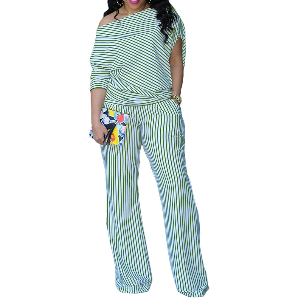 Asymmetrical Off-Shoulder Two-Piece Set