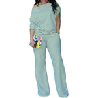 Asymmetrical Off-Shoulder Two-Piece Set
