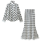 Women's Elegant V-Neck Sleeveless Top and High-Waisted Skirt Set