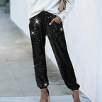 Women's high-waist straight-leg trousers by Plush Fashion Hub, full-length casual pants in a neutral fabric and fit.