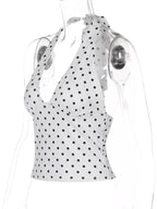 Polka Dot Halter Neck Cami