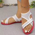Open toe mesh sandals by Shopimist featuring stylish design and breathable mesh material for comfortable summer wear.