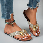 Shopimist toe post bow sandals featuring a stylish design with a bow detail, perfect for casual summer wear.