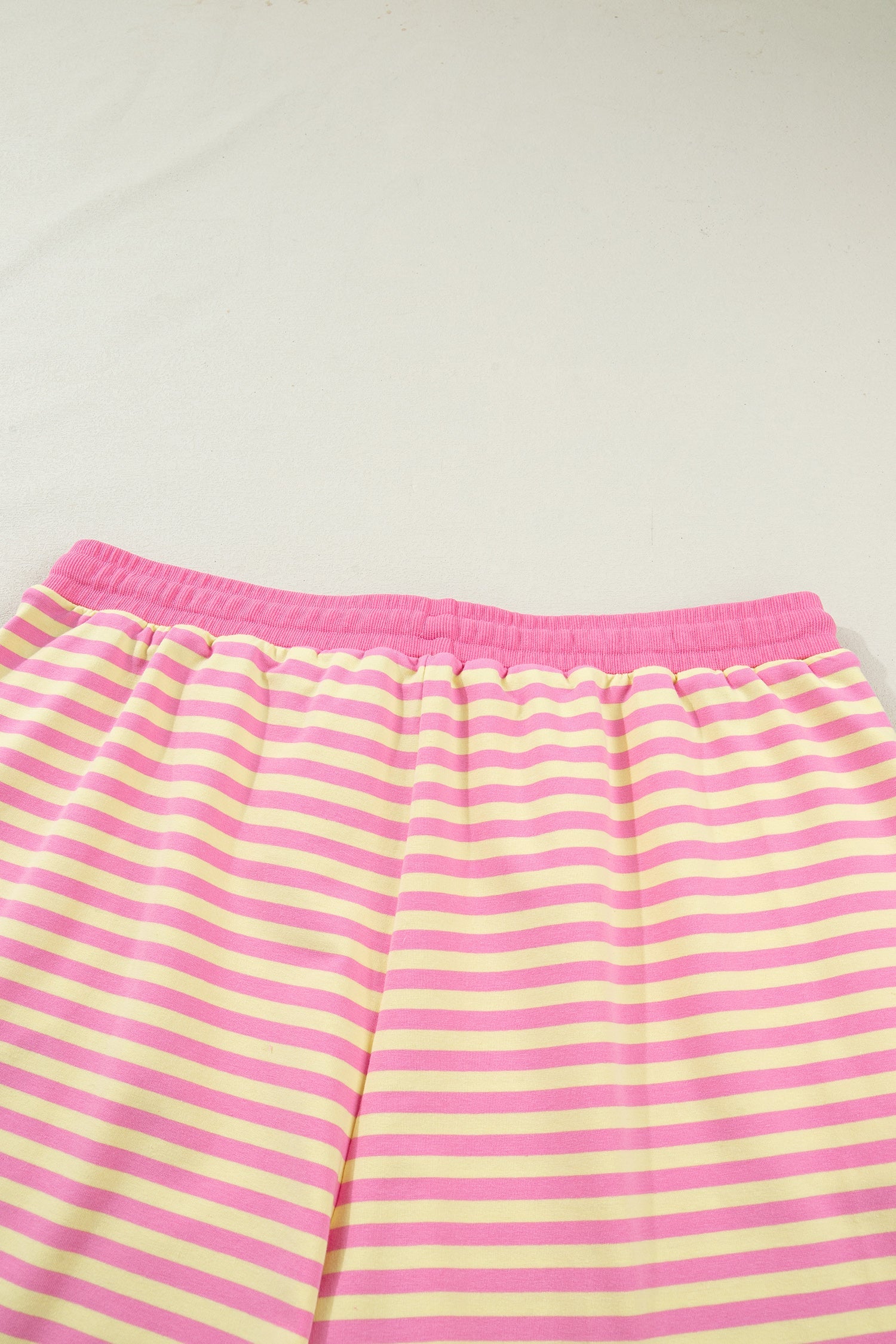Plus size Lilliana Stripe Boxy loungewear set by Threaded Pear, featuring a striped top and matching bottoms, comfortable and stylish.