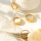 18K gold-plated zircon ring with sparkling stones, showcasing a stylish and elegant jewelry piece from Shopimist.