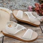 Open toe mesh sandals by Shopimist featuring breathable design and stylish straps, perfect for warm weather and casual wear.