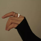 Stainless Steel Crisscross Open Ring