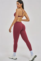 Fitglutes Activewear Zenith sports bra and leggings 2-piece set, black gymwear and workout clothes for women.
